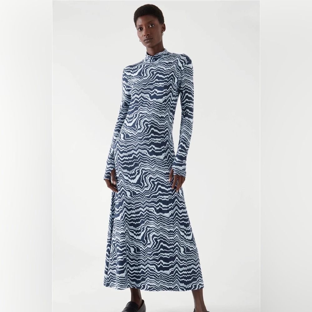 COS Roll-Neck Maxi Dress, size XS